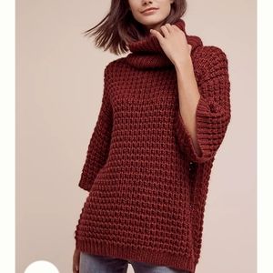ANTHROPOLOGIE PLENTY BY TRACY WOMEN'S ALPACA/WOOL BLEND TURTLE NECK SWEATER SMAL